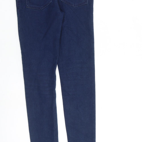 TU Girls Blue Cotton Skinny Jeans Size 12 Years L27 in Slim Zip