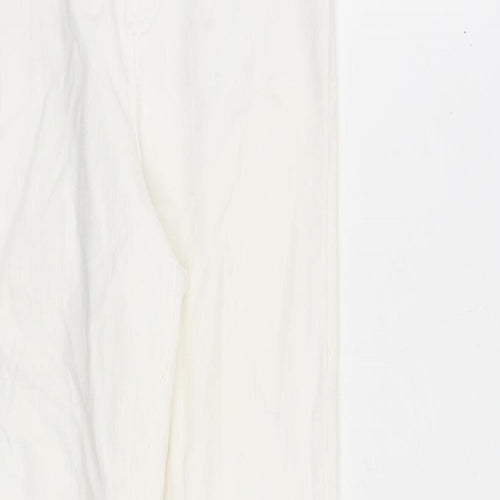 Topshop Womens White Cotton Skinny Jeans Size 26 in L32 in Regular Zip