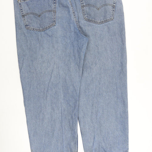 Levi's Mens Blue Cotton Straight Jeans Size 42 in L30 in Regular Zip