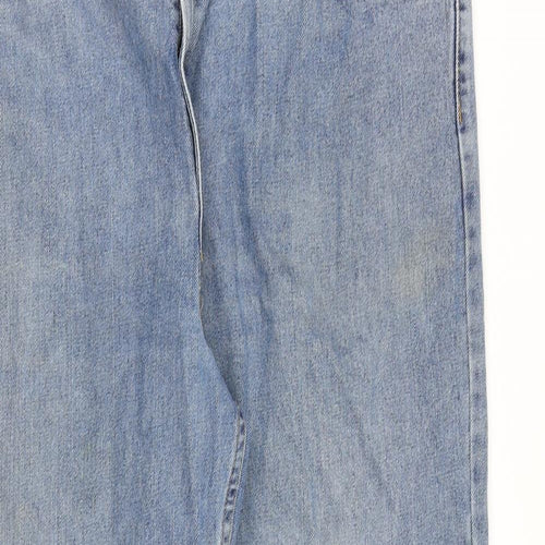 Levi's Mens Blue Cotton Straight Jeans Size 42 in L30 in Regular Zip