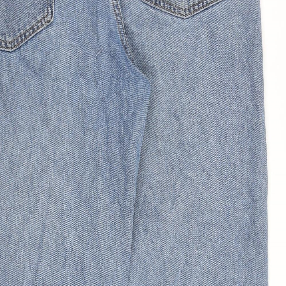 Levi's Mens Blue Cotton Straight Jeans Size 42 in L30 in Regular Zip