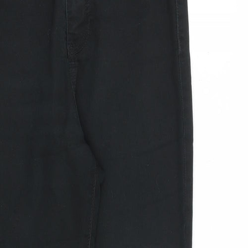 New Look Womens Black Cotton Skinny Jeans Size 12 L28 in Slim Zip