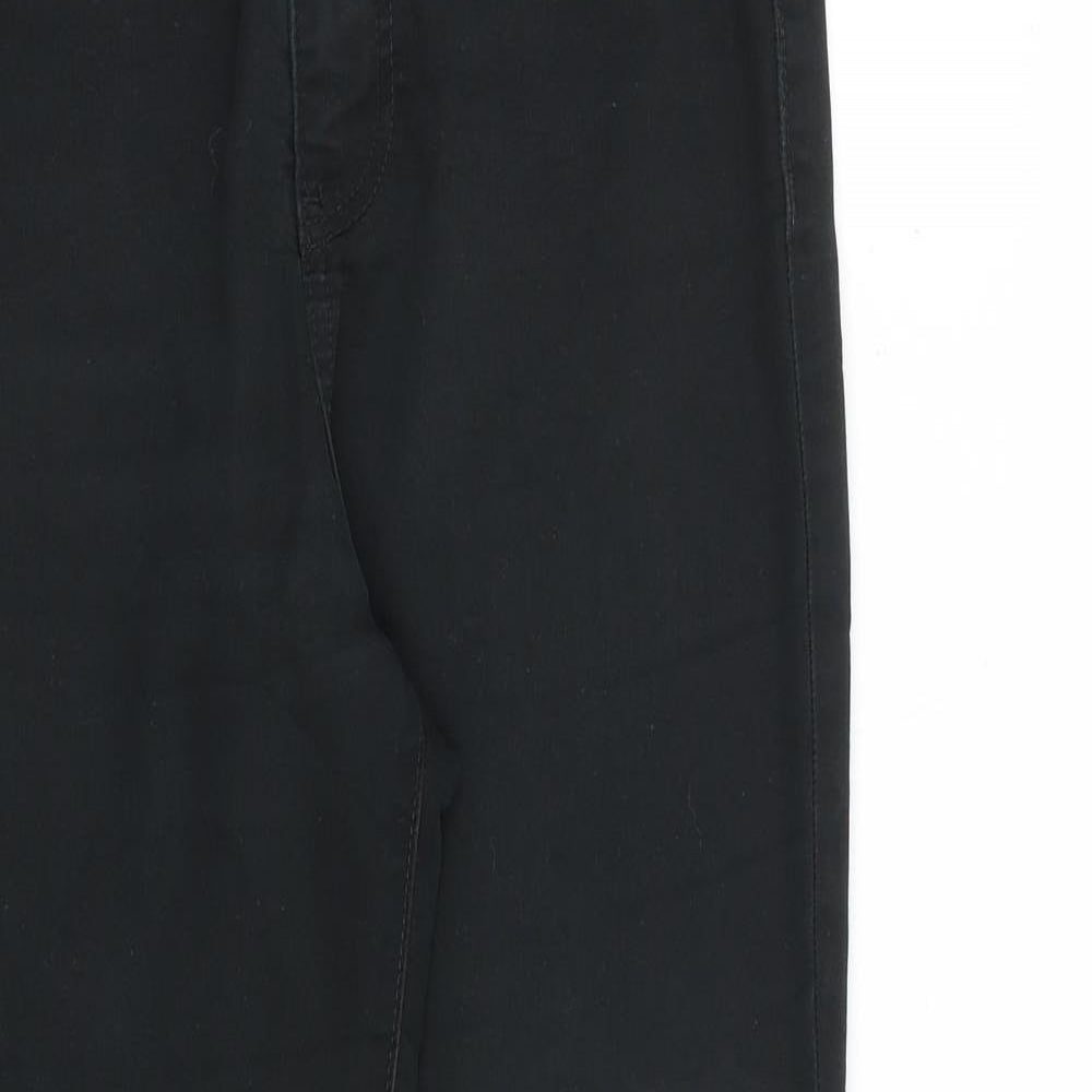 New Look Womens Black Cotton Skinny Jeans Size 12 L28 in Slim Zip