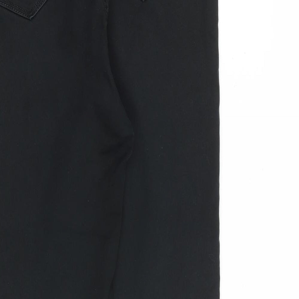 New Look Womens Black Cotton Skinny Jeans Size 12 L28 in Slim Zip