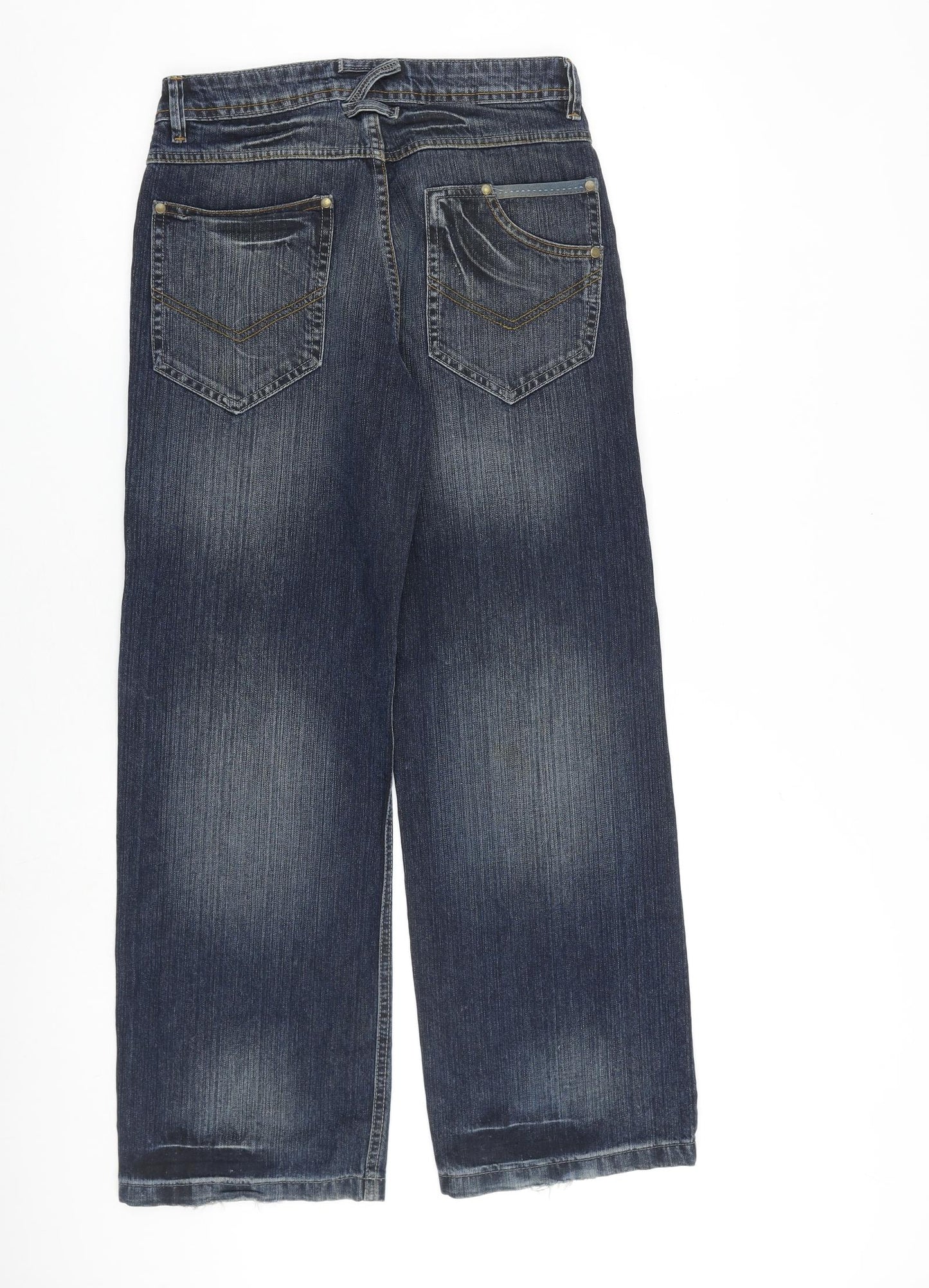 MANTARAY PRODUCTS Boys Blue Cotton Straight Jeans Size 13 Years L28 in Regular Zip