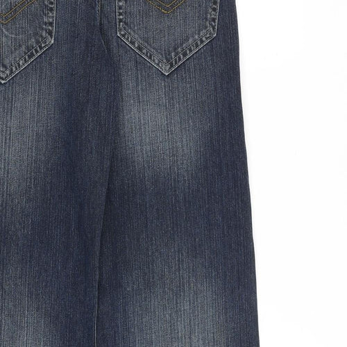 MANTARAY PRODUCTS Boys Blue Cotton Straight Jeans Size 13 Years L28 in Regular Zip