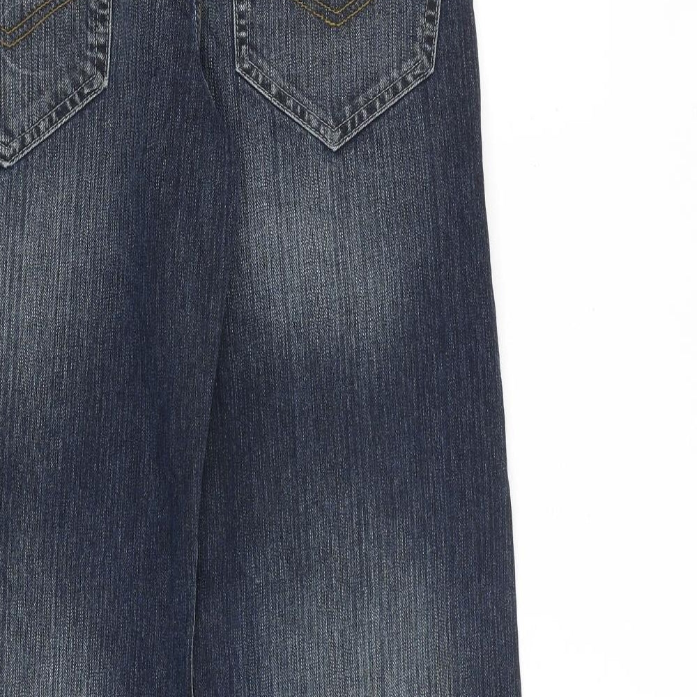 MANTARAY PRODUCTS Boys Blue Cotton Straight Jeans Size 13 Years L28 in Regular Zip
