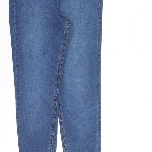 Marks and Spencer Womens Blue Cotton Skinny Jeans Size 8 L30 in Regular
