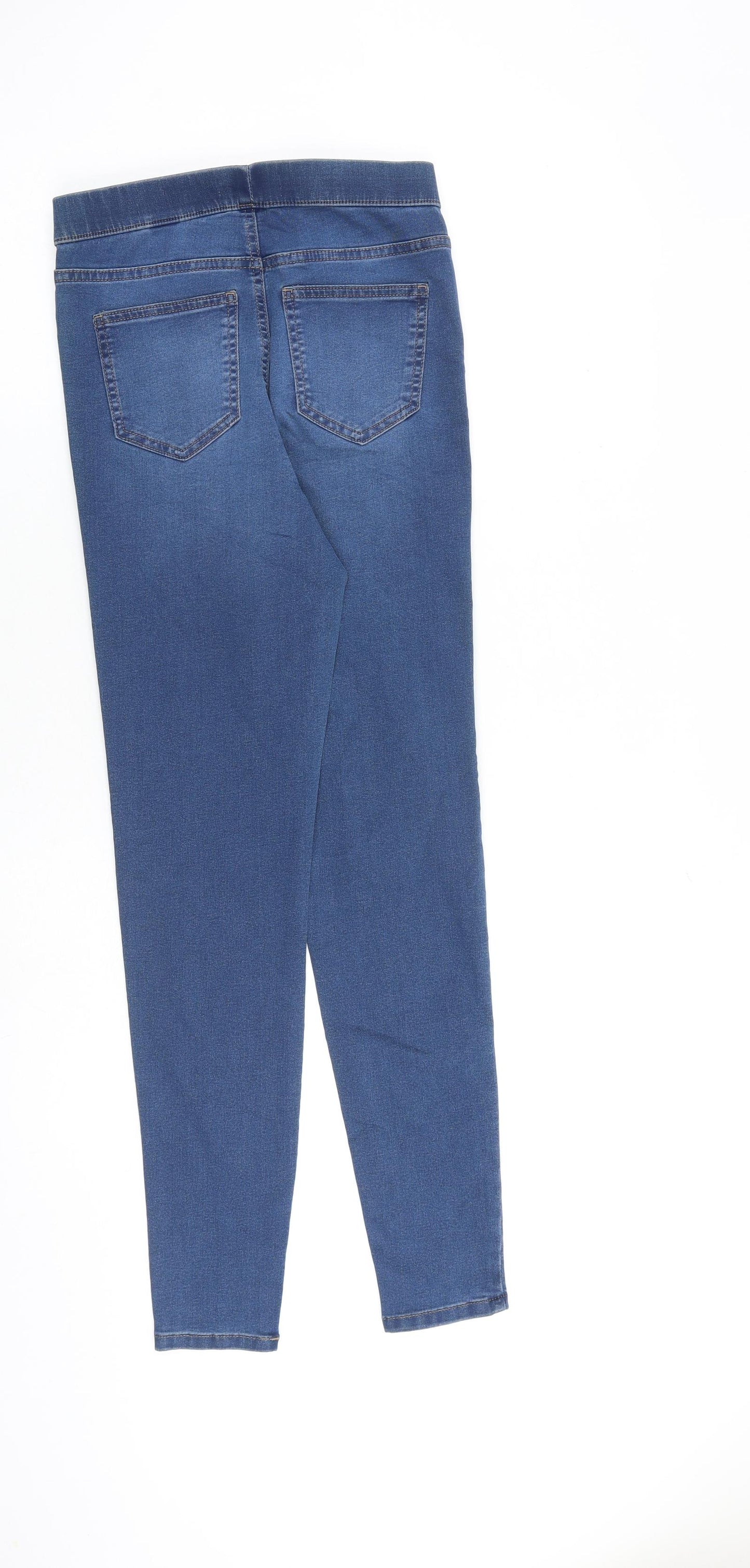Marks and Spencer Womens Blue Cotton Skinny Jeans Size 8 L30 in Regular