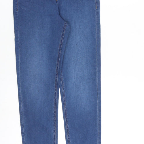 Marks and Spencer Womens Blue Cotton Jegging Jeans Size 6 L29 in Slim