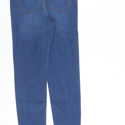 Marks and Spencer Womens Blue Cotton Jegging Jeans Size 6 L29 in Slim