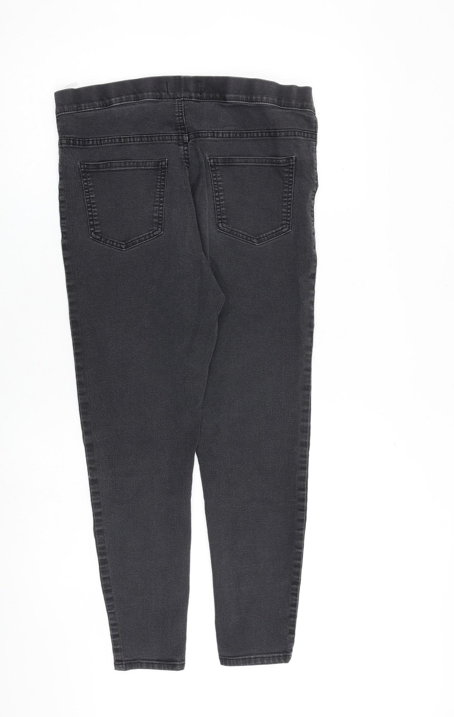 Marks and Spencer Womens Grey Cotton Jegging Jeans Size 14 L27 in Regular