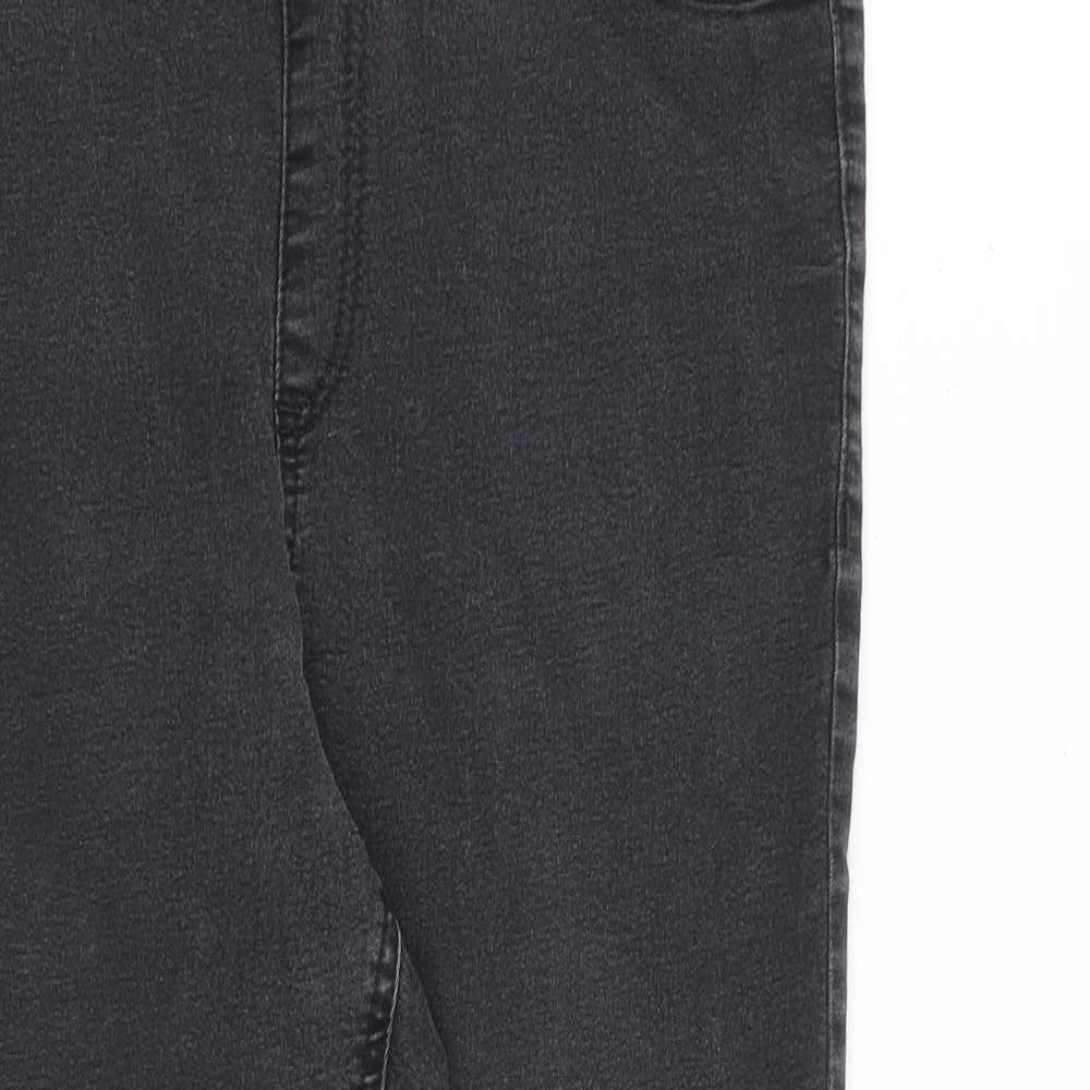 Marks and Spencer Womens Grey Cotton Jegging Jeans Size 14 L27 in Regular