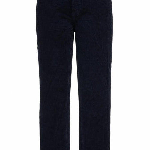 Marks and Spencer Womens Blue Cotton Trousers Size 6 L28 in Regular Zip