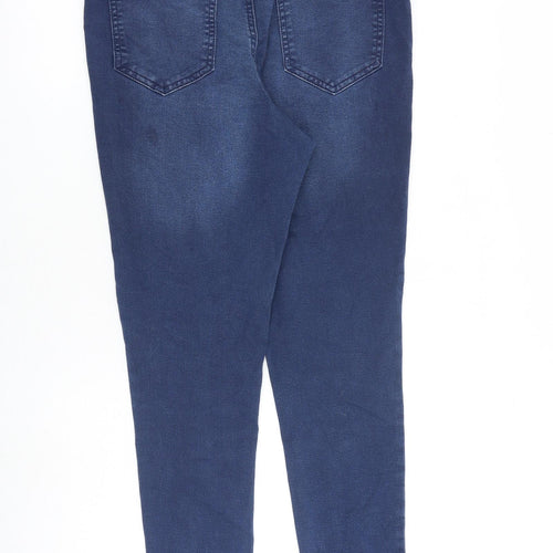 F&F Womens Blue Cotton Jegging Jeans Size 14 L28 in Regular
