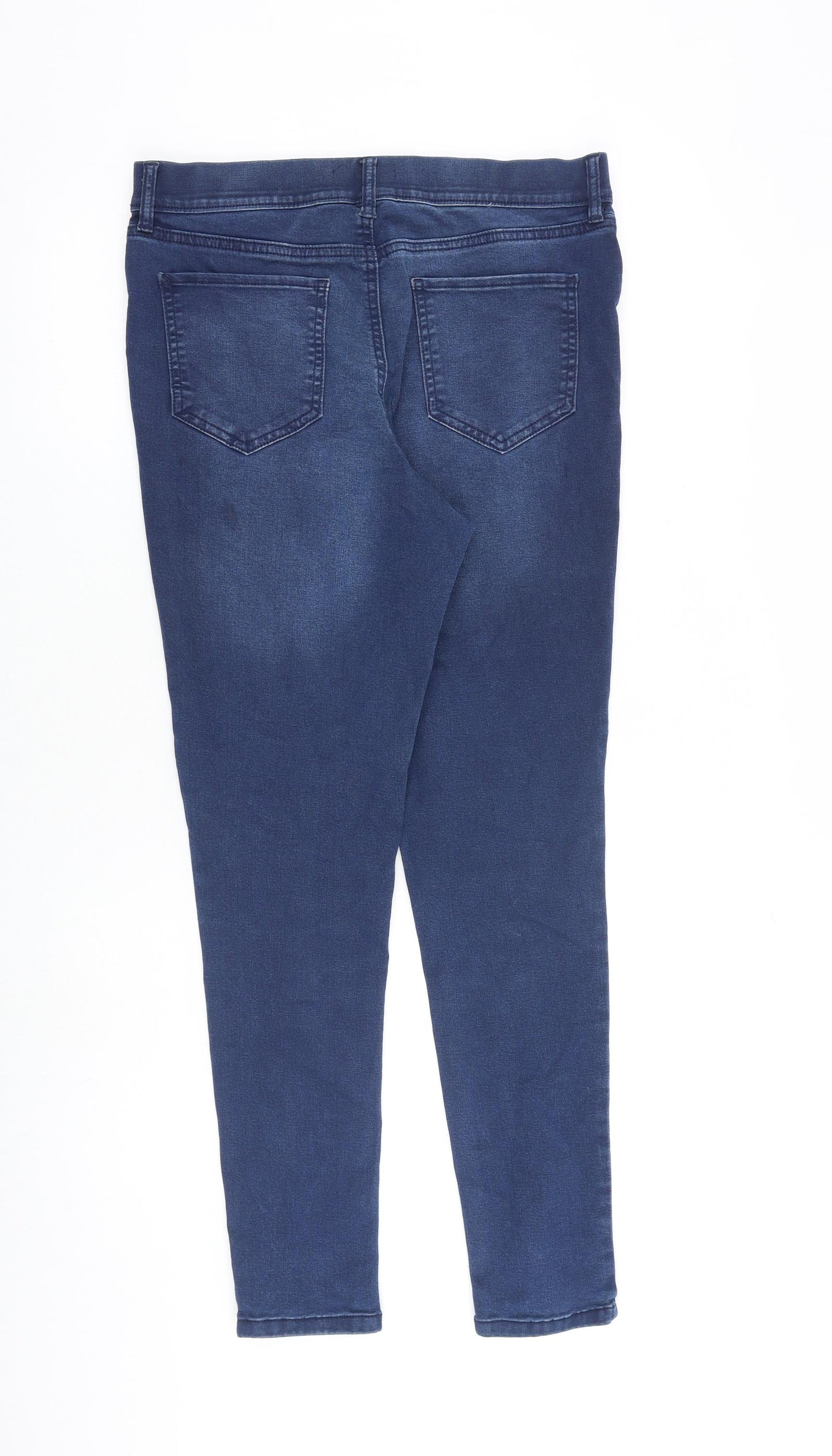 F&F Womens Blue Cotton Jegging Jeans Size 14 L28 in Regular