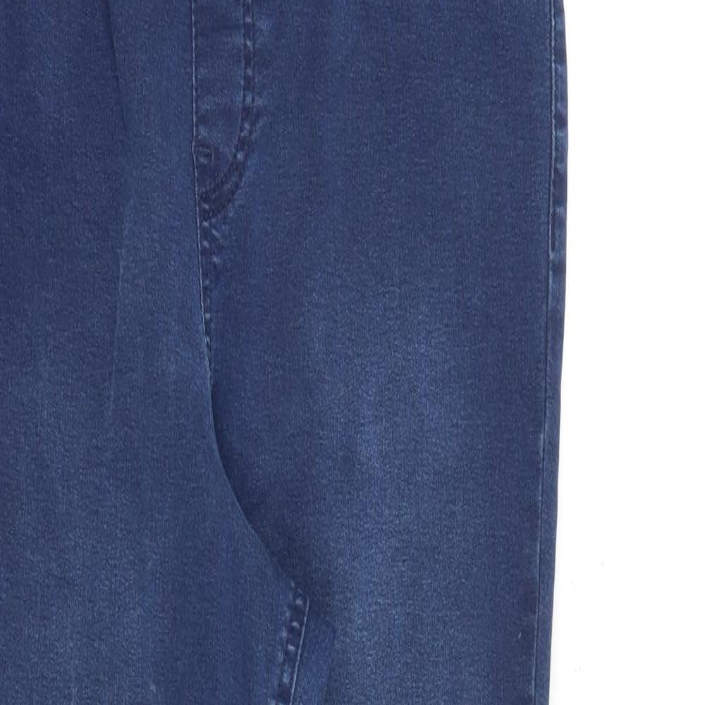 F&F Womens Blue Cotton Jegging Jeans Size 14 L28 in Regular