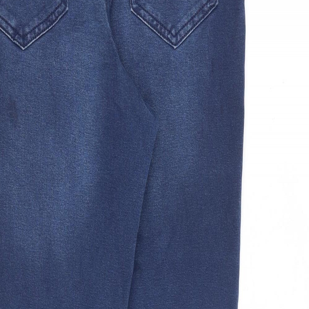 F&F Womens Blue Cotton Jegging Jeans Size 14 L28 in Regular