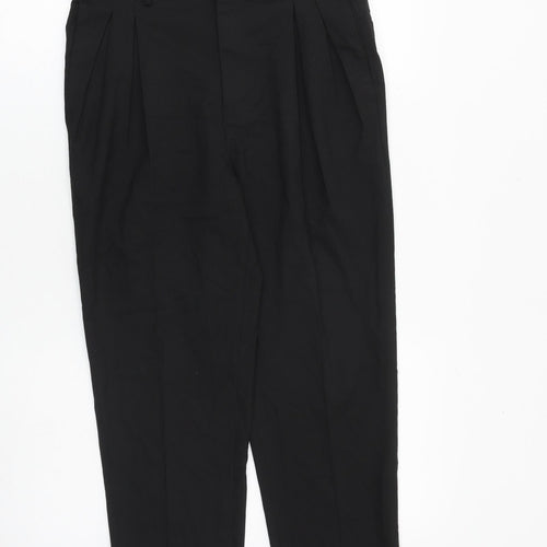 ASOS Womens Black Polyester Dress Pants Trousers Size 28 in L30 in Regular Zip