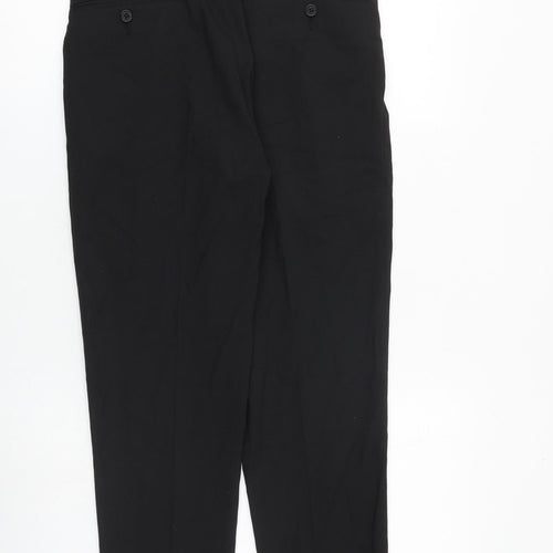 ASOS Womens Black Polyester Dress Pants Trousers Size 28 in L30 in Regular Zip