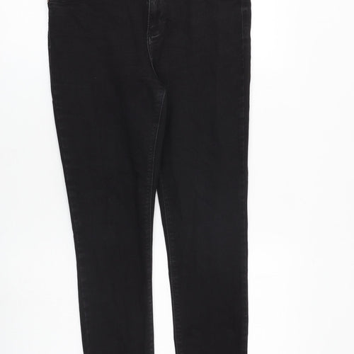 River Island Womens Black Cotton Skinny Jeans Size 32 in L28 in Regular Zip