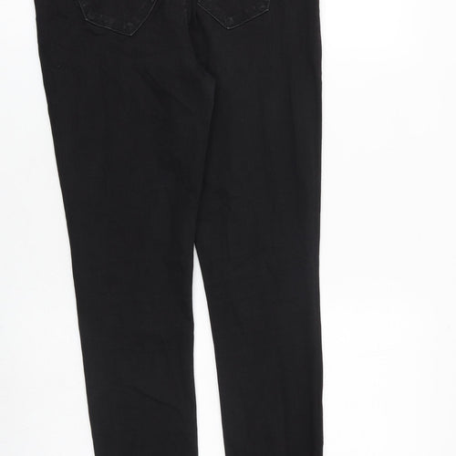 River Island Womens Black Cotton Skinny Jeans Size 32 in L28 in Regular Zip