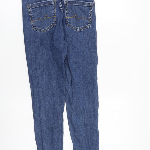 Oasis Womens Blue Cotton Skinny Jeans Size 6 L26 in Slim Zip