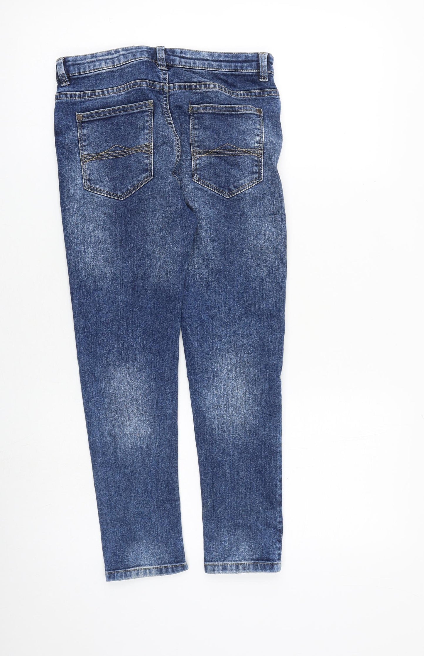 NEXT Boys Blue Cotton Skinny Jeans Size 10 Years L23 in Regular Zip