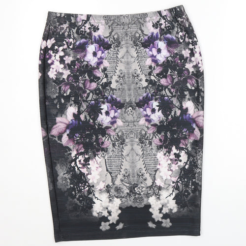 NEXT Womens Multicoloured Geometric Polyester Bandage Skirt Size 12