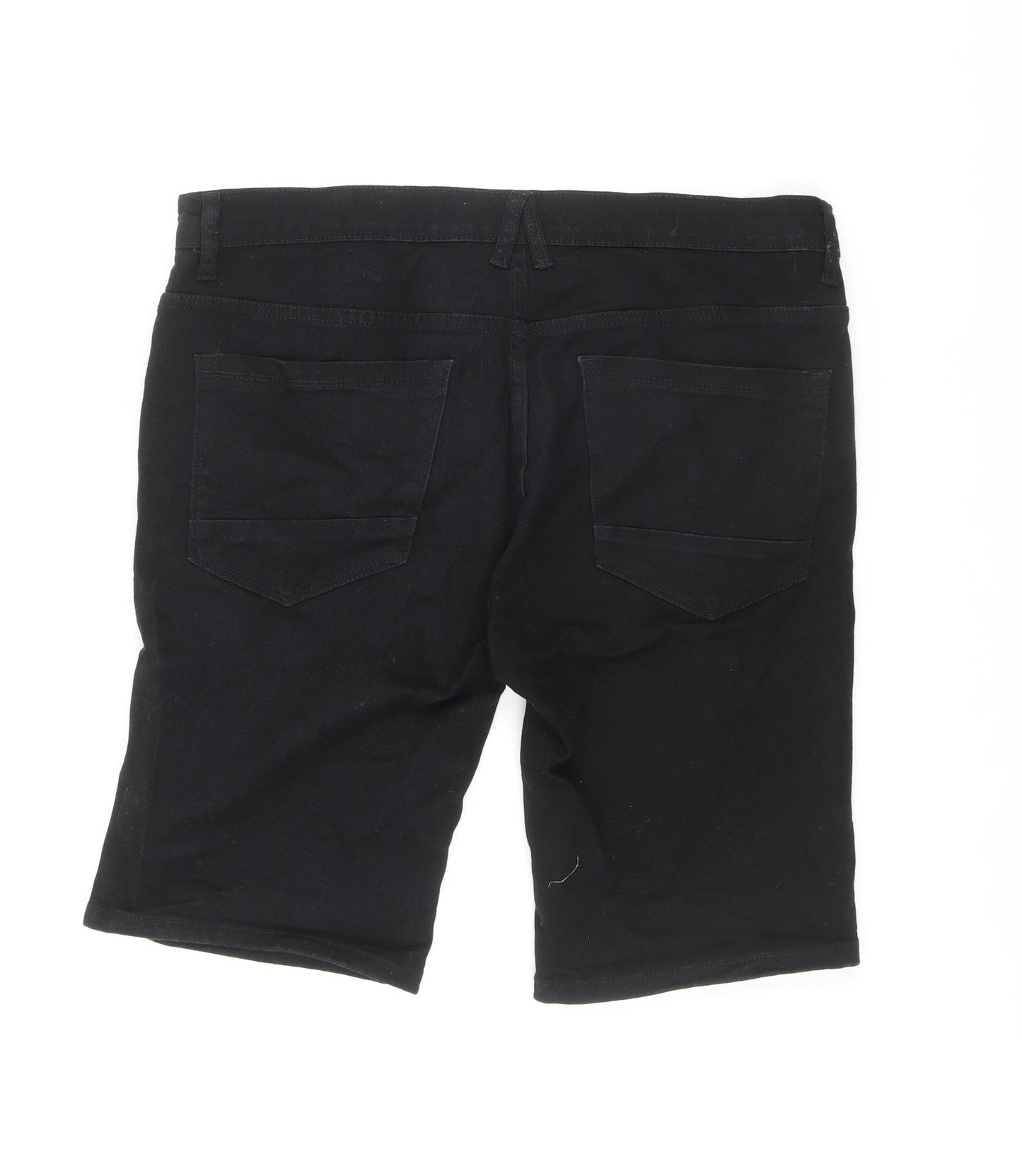Denim & Co. Mens Black Cotton Chino Shorts Size 36 in L10 in Regular Button