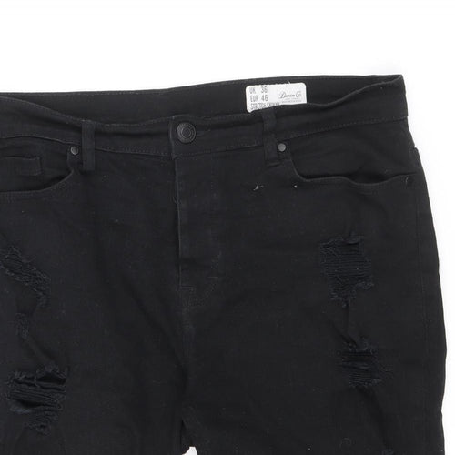 Denim & Co. Mens Black Cotton Chino Shorts Size 36 in L10 in Regular Button