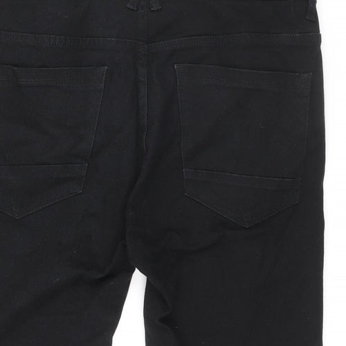 Denim & Co. Mens Black Cotton Chino Shorts Size 36 in L10 in Regular Button
