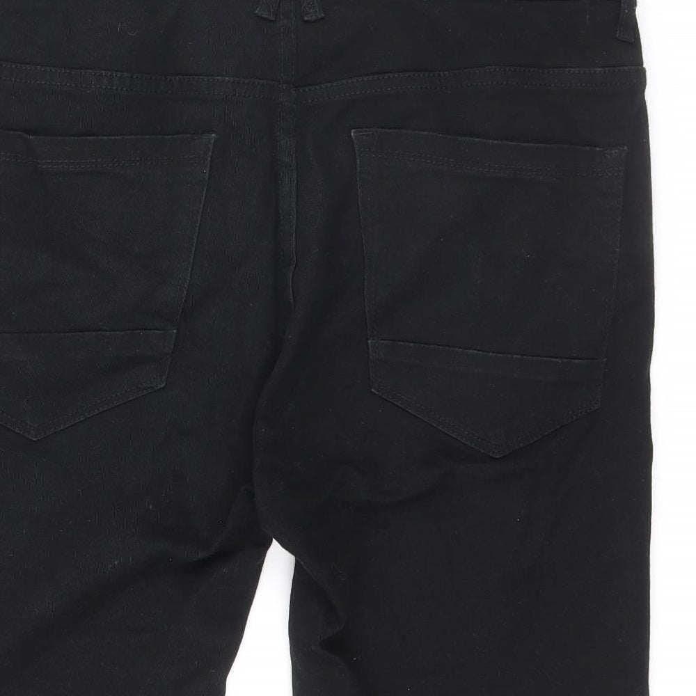 Denim & Co. Mens Black Cotton Chino Shorts Size 36 in L10 in Regular Button