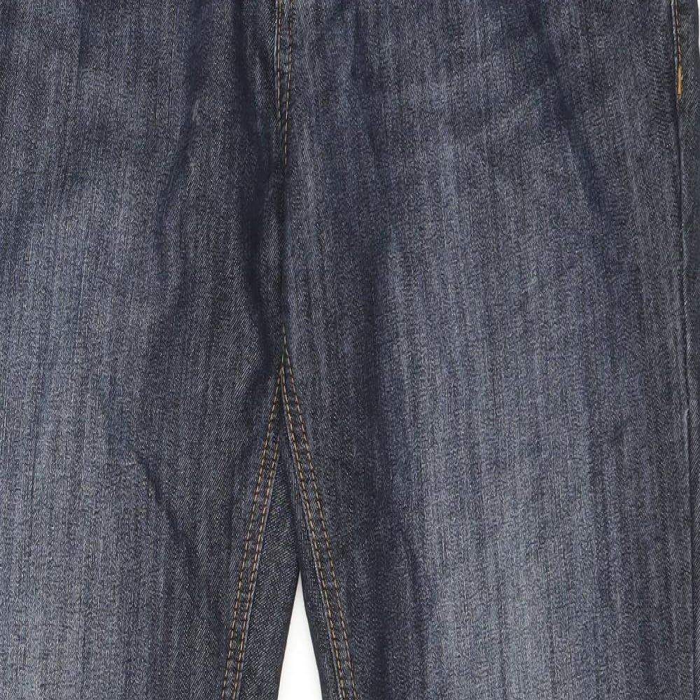 Denim & Co. Mens Blue Cotton Straight Jeans Size 34 in Regular Button