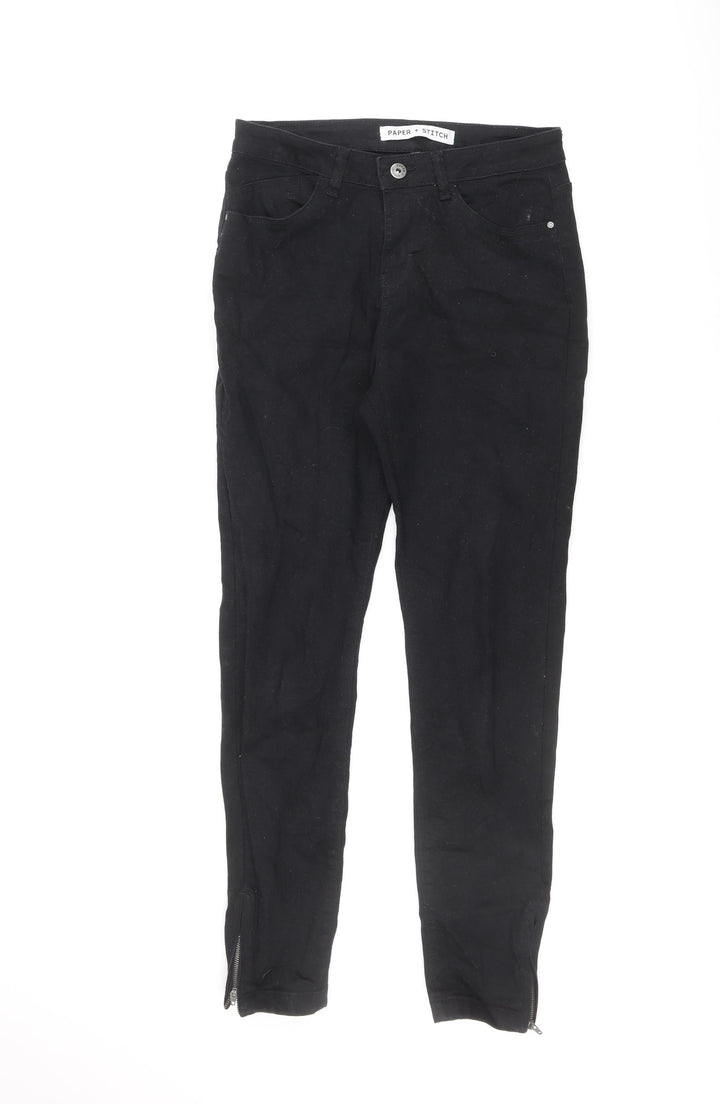 PAPER+DTICH Womens Black Cotton Skinny Jeans Size 30 L26 in Regular Zip