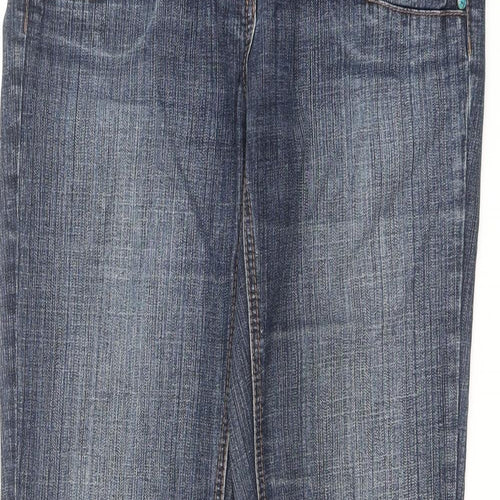 River Island Womens Black Cotton Bootcut Jeans Size 10 L31 in Regular Zip