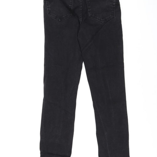 New Look Womens Black Cotton Skinny Jeans Size 6 L25.5 in Regular Zip