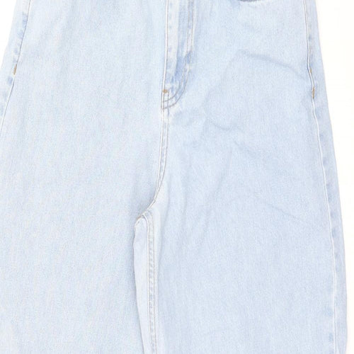 NA-KD Womens Blue Polyester Mom Jeans Size 8 L30 in Regular Zip