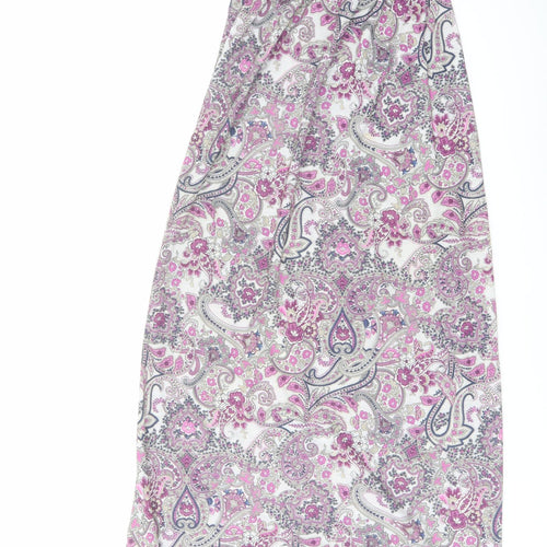 Miss Selfridge Womens Multicoloured Geometric Polyester Maxi Size 8 Off the Shoulder Pullover