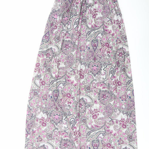 Miss Selfridge Womens Multicoloured Geometric Polyester Maxi Size 8 Off the Shoulder Pullover