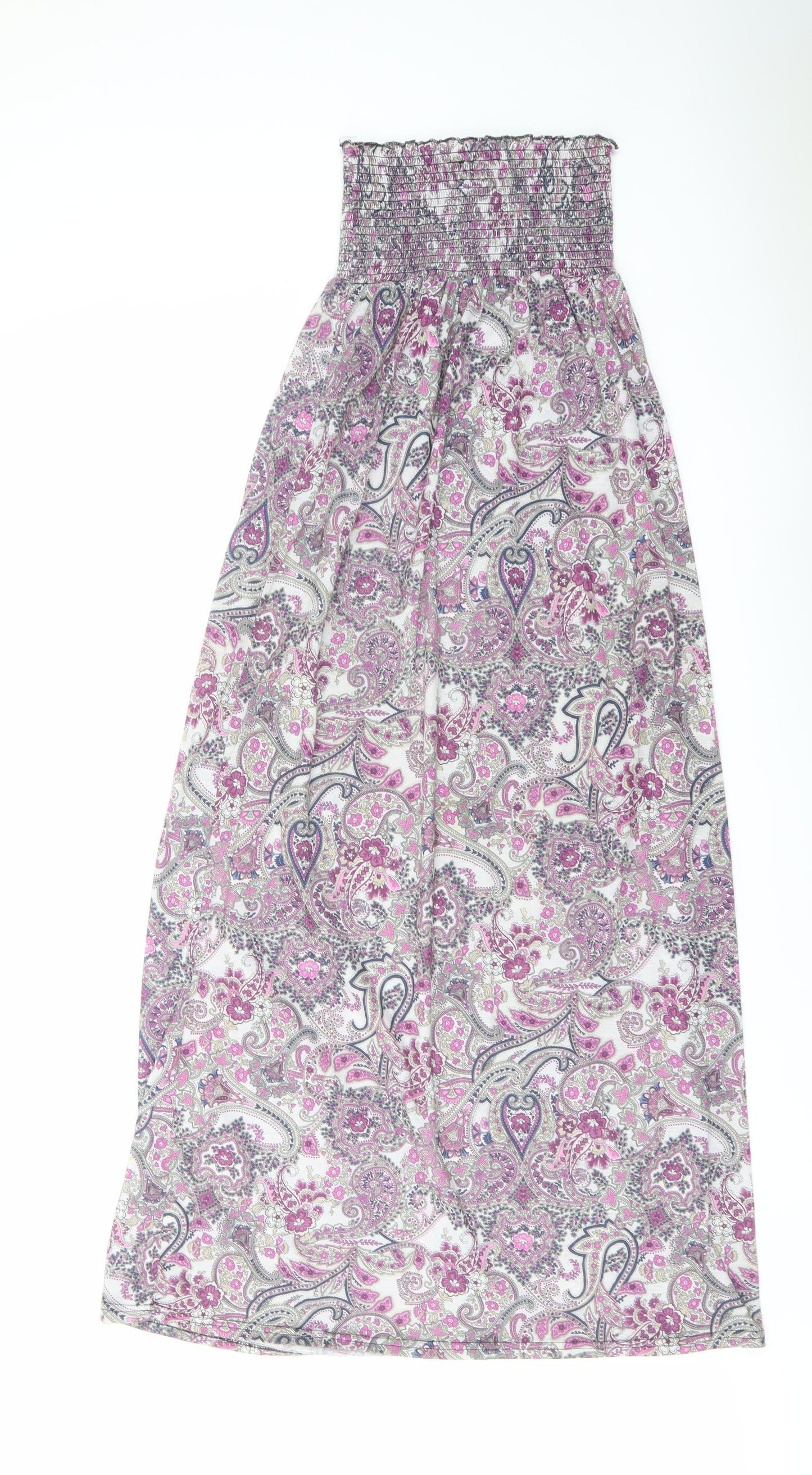 Miss Selfridge Womens Multicoloured Geometric Polyester Maxi Size 8 Off the Shoulder Pullover