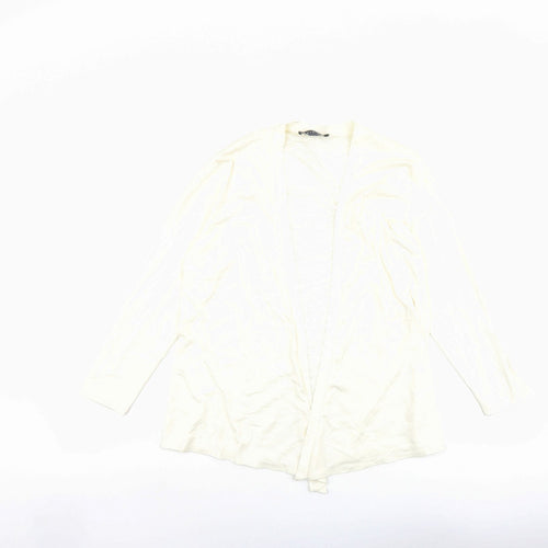 Saloos Womens Ivory Viscose Basic Blouse Size 12 V-Neck - Open