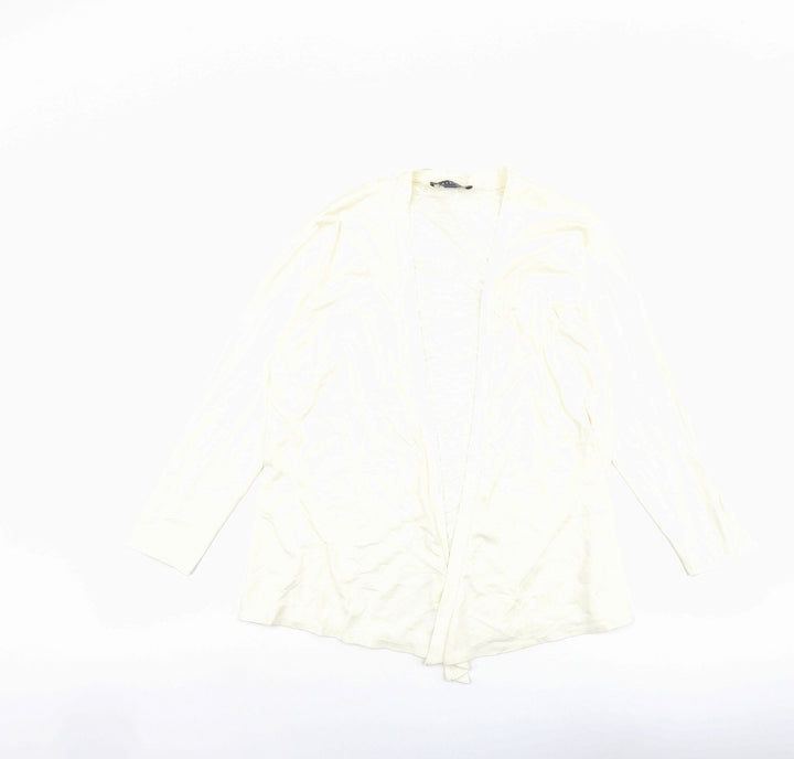 Saloos Womens Ivory Viscose Basic Blouse Size 12 V-Neck - Open