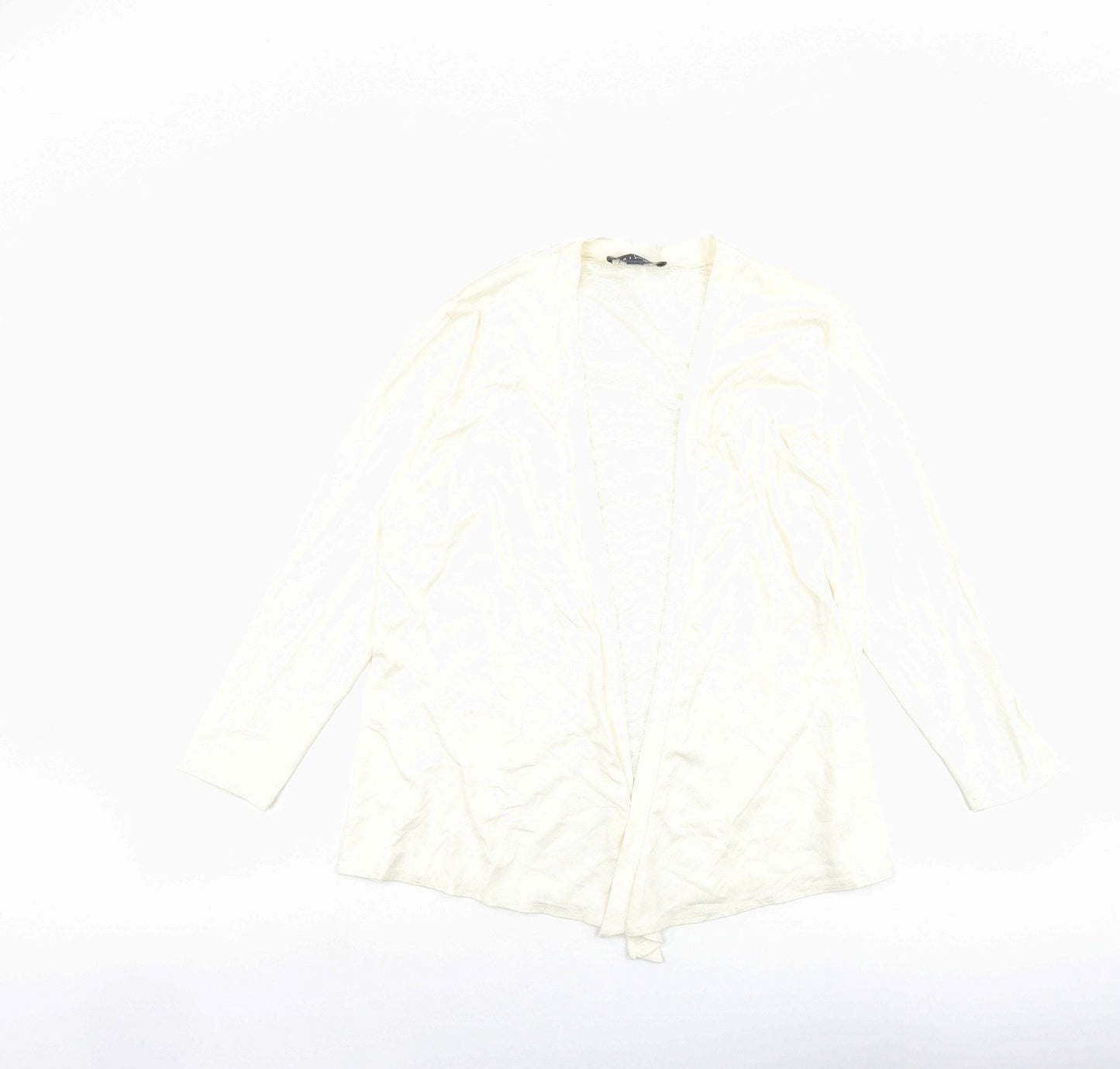 Saloos Womens Ivory Viscose Basic Blouse Size 12 V-Neck - Open