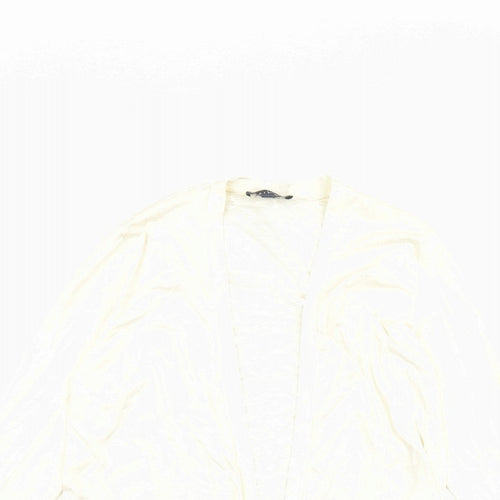 Saloos Womens Ivory Viscose Basic Blouse Size 12 V-Neck - Open