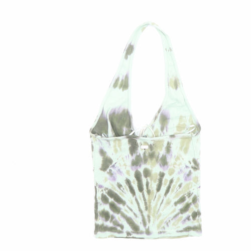Pull&Bear Womens Green Cotton Cropped Tank Size XS Halter - Tie-Dye