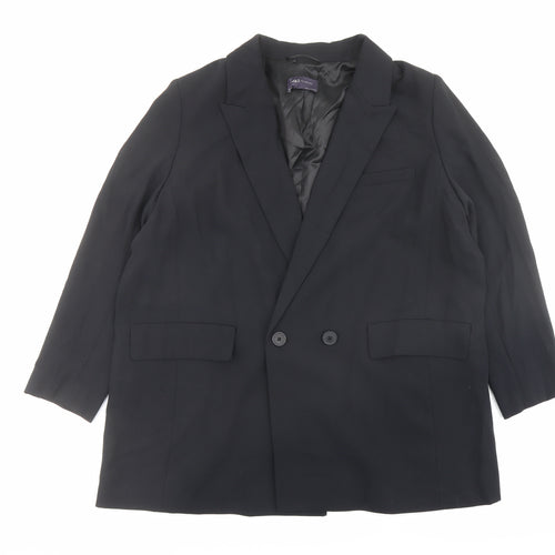 Marks and Spencer Womens Black Polyester Jacket Suit Jacket Size 20
