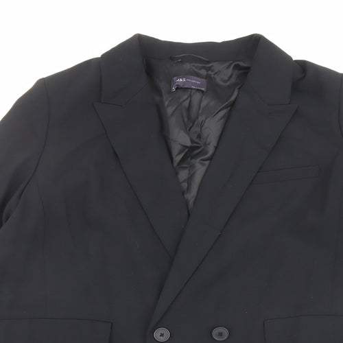 Marks and Spencer Womens Black Polyester Jacket Suit Jacket Size 20