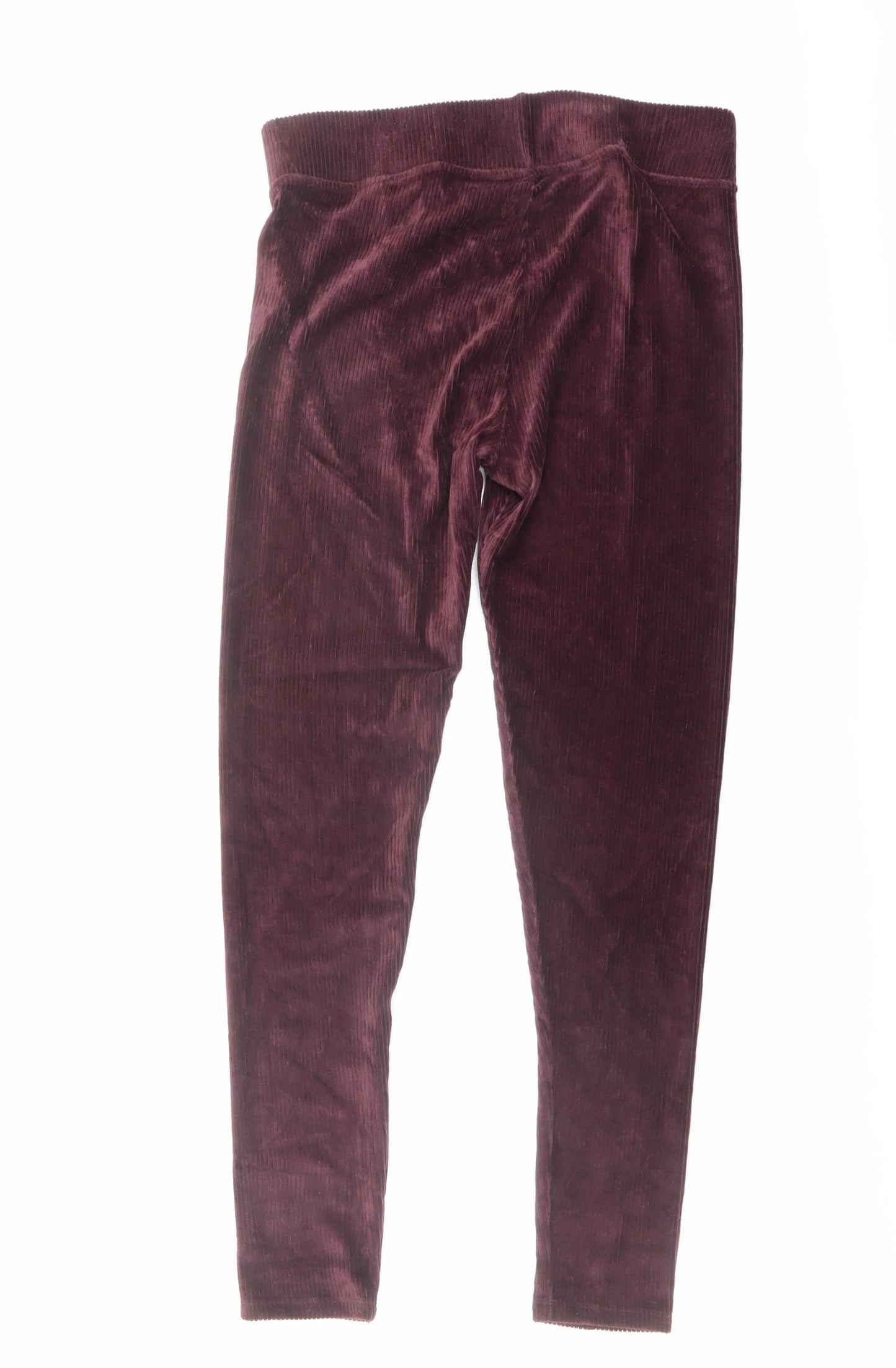 Marks and Spencer Womens Red Cotton Trousers Size 12 L29 in Regular