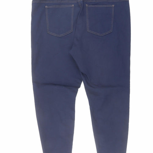 Marks and Spencer Womens Blue Cotton Jegging Jeans Size 20 L25 in Regular